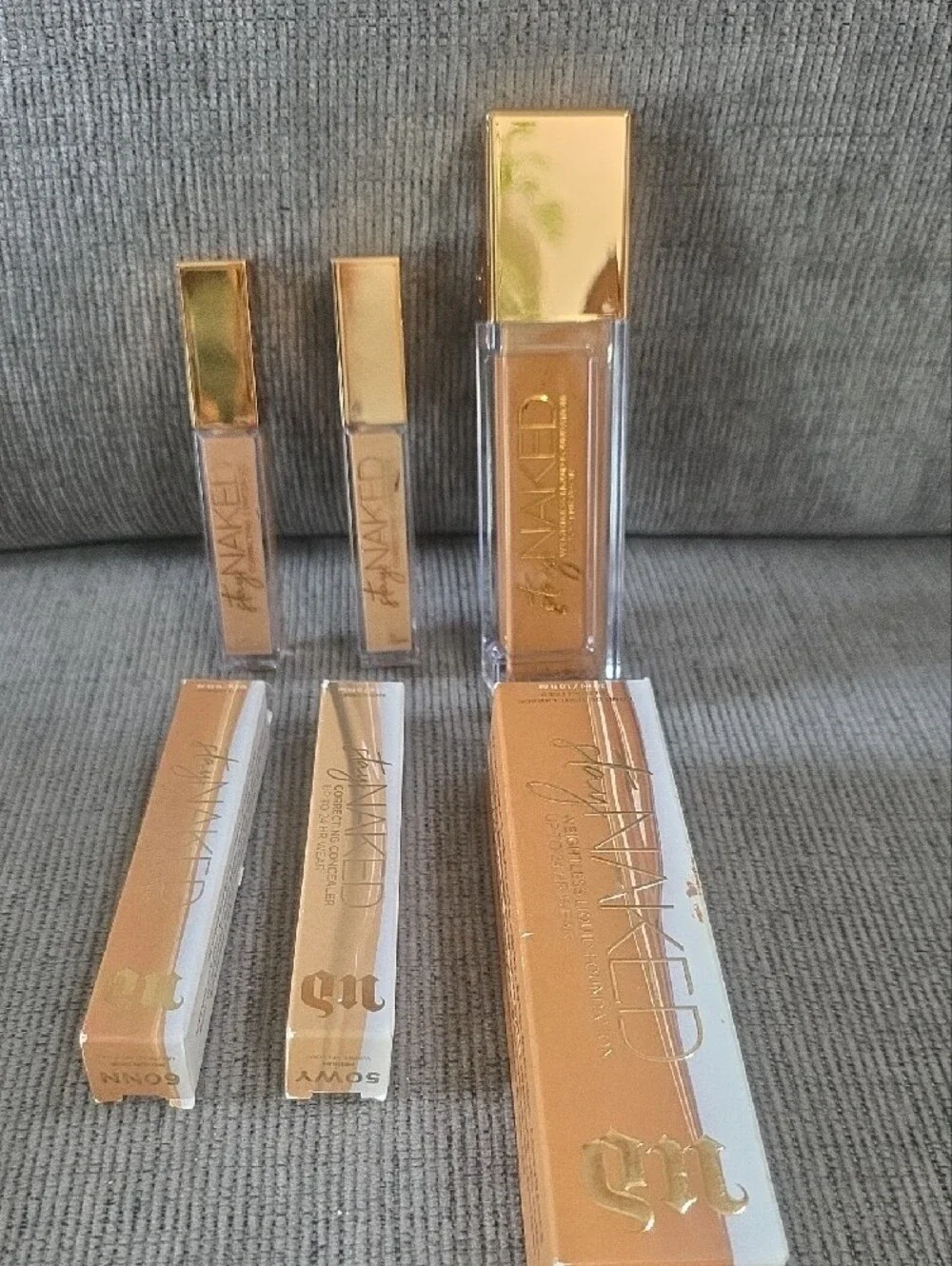 Urban Decay Stay Naked Foundation & Concealer Set in Medium Dark & Medium, New.